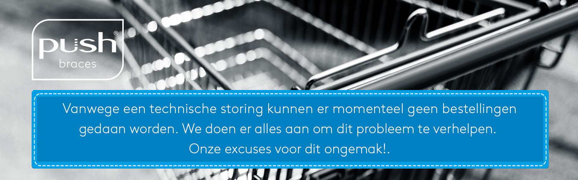 Storing op onze webshop